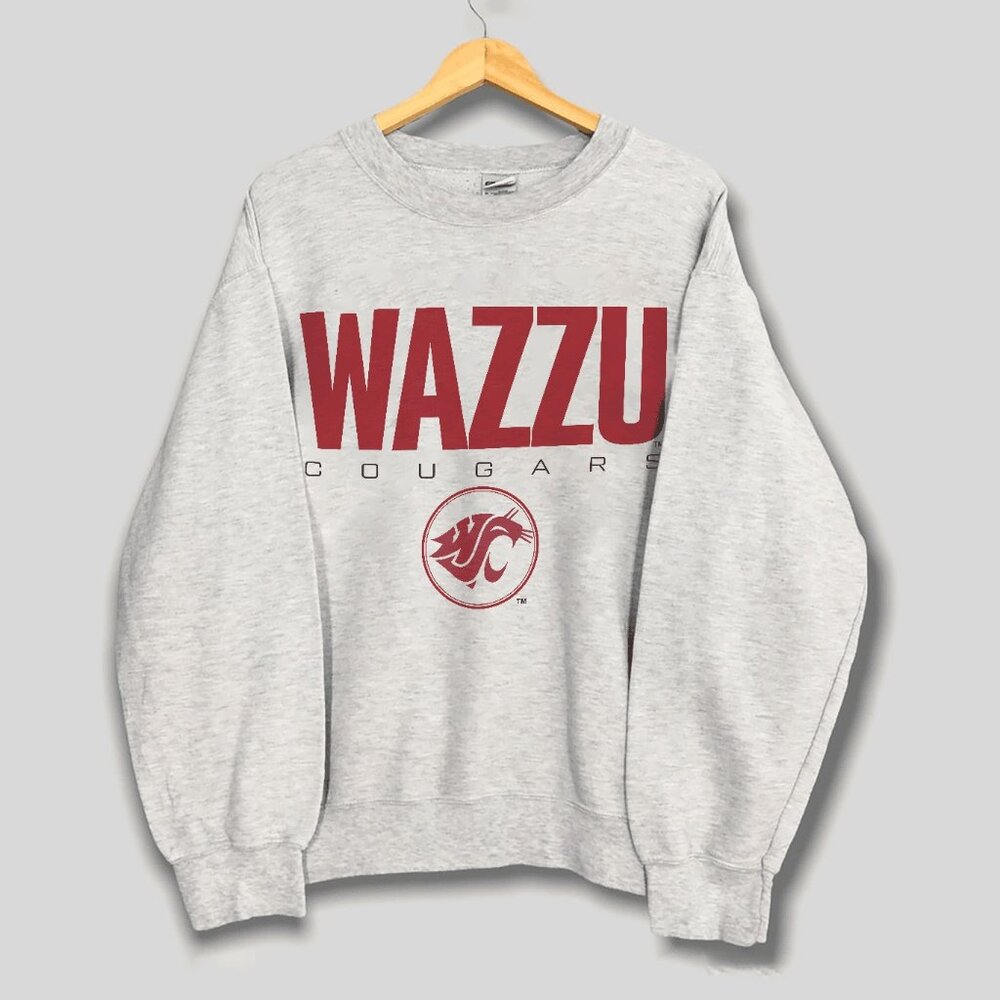 WAZZU Washington State Cougars Crewneck Sweatshirt, Washington State University